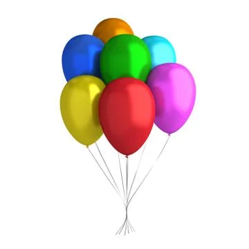 7 Balloons Stock Illustration