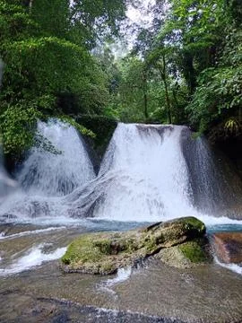 7 Bidadari Waterfall 스톡 사진