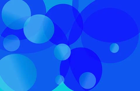 7 bubbles blue Illustrazione stock