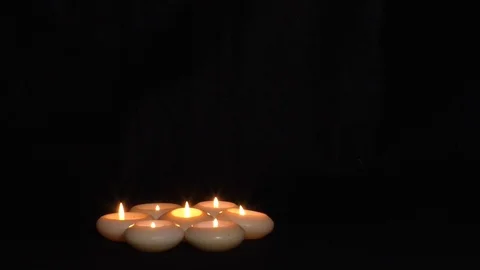 7 candles in lower frame Video stock 111908838