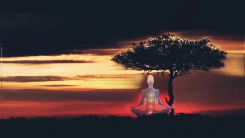 7 Chakras meditation Stock Footage 231464363
