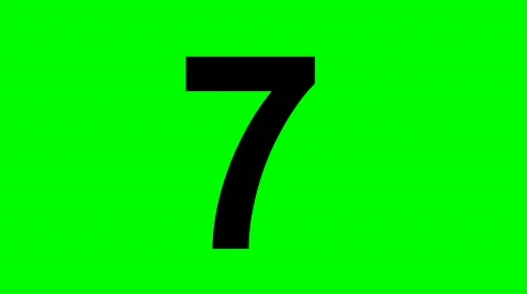 "7" Chromakey Green Screen Animated Fire Snow Water Explosion Lettering Vidéo 133148