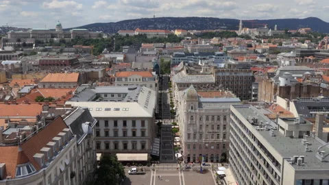 7 City View From St Stephen Cathedral In Budapest Hungary Stock Footage 138952067