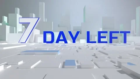 7 day left Stock Footage 268403940