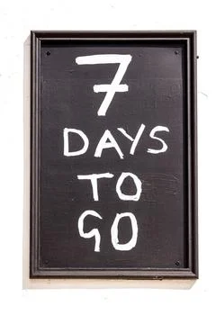 7 days to go Stock Photos