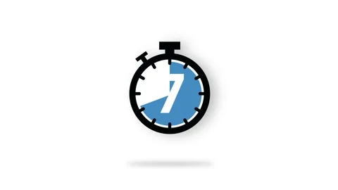 7 Days Left label on white background. Flat icon. Motion graphics. Stock Footage 151536235