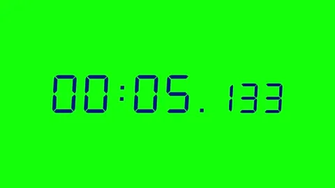 7 digits navy blue countdown 00:10:00 (10 seconds) on green screen Stock Footage 321898409