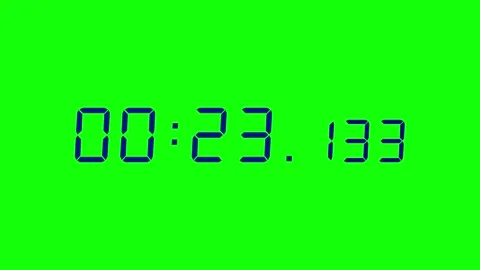 7 digits navy blue countdown 00:30:00 (30 seconds) on green screen Stock Footage 322850936