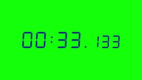 7 digits navy blue countdown 00:40:00 (40 seconds) on green screen Stock Footage 323487865