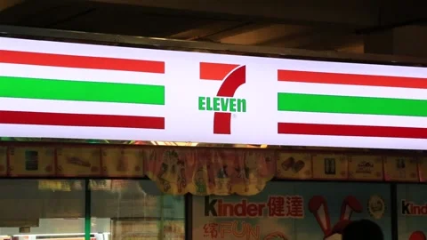 7-Eleven Sign Stock Footage 203670788