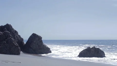 7 Large Rocky Landscape on the Beach Video stock 99307511