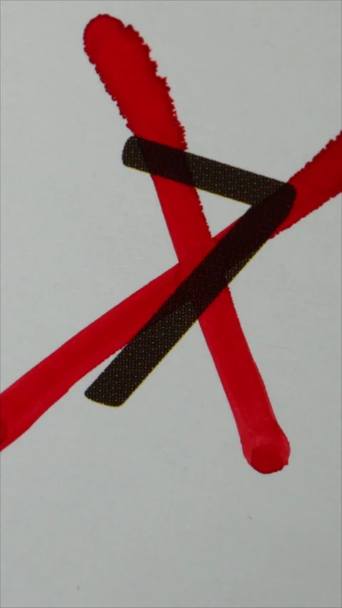 7 - Marking the date in the calendar with a red marker. The seventh day of the m Stock Footage 277423515