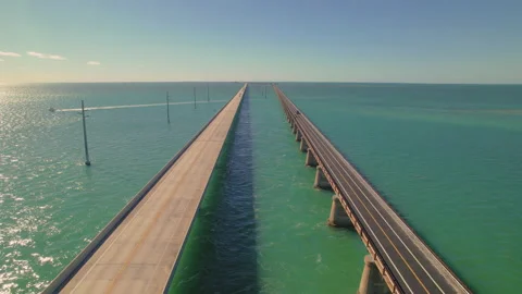 7 Mile Bridge North End 库存影片 172299792