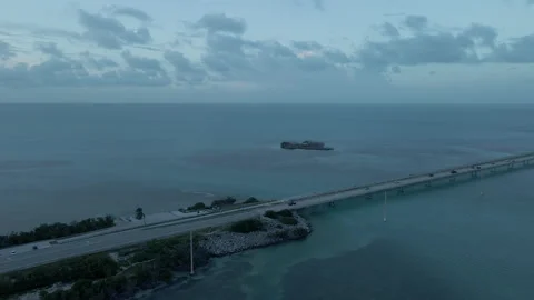 7 mile bridge road of Key West Video stock 154144566