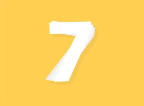7 Number vector,  modern layers design font. Eps10 illustration 스톡 일러스트