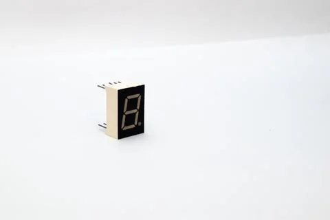 A 7 segment module. This port is used by the electronics hobbyist for DIY mat Stock Photos