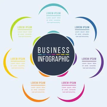 7 Steps Circle Infographic Design Stock Illustration