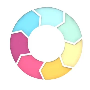 7 steps diagram for presentation background Stock Illustration