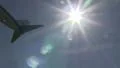 7. Sun, plane approach HD Footage