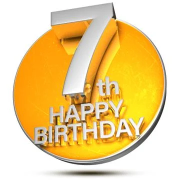 7 th 3D. Stock Illustration