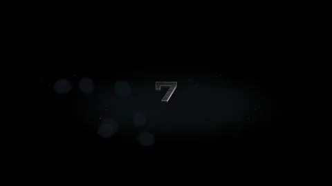 7 title metal text on black alpha channel background Stock Footage 295817636