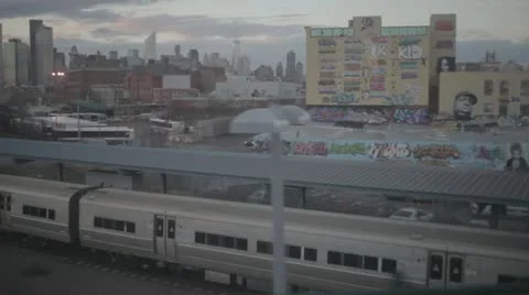 7 Train - 5 Pointz - Biggie Smalls (NO GRADING) Stock Footage 13173215