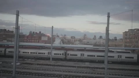 7 Train - 5 Pointz - Train Yard (NO GRADING) Stock Footage 13166947