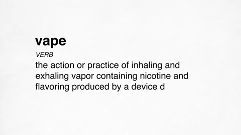 7 vape definition animation on white background Vídeos de archivo 267168185