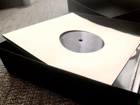 7” Vinyl Record Box Foto stock