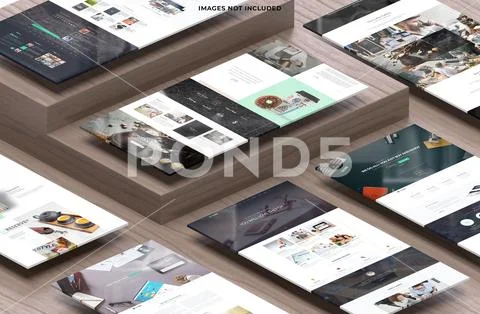 7 Webpage Presentation Mockups PSD Template