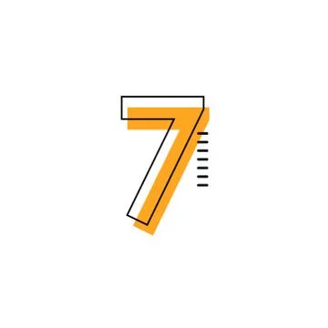 7 Year Anniversary Vector Template Design Illustration Stock Illustration