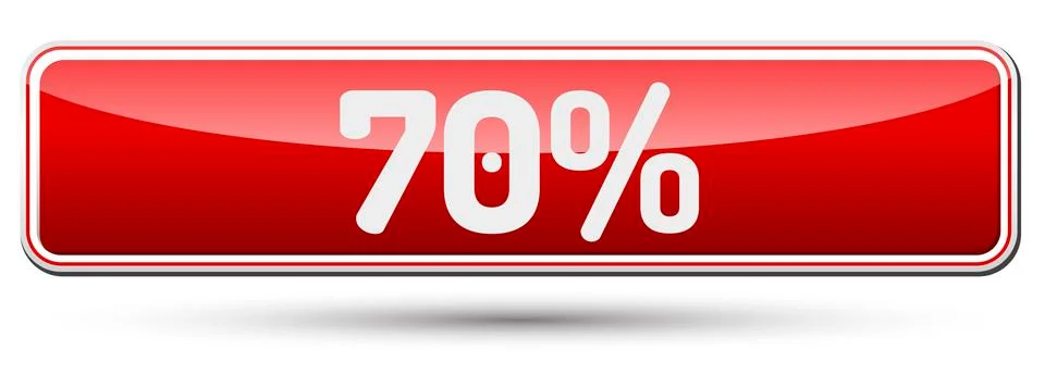 70% - Abstract beautiful button with text. Stock Illustration