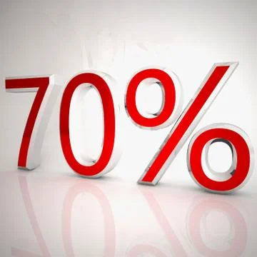 70 per cent Stock-Illustration