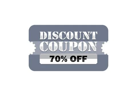70% Off Coupon Stock-Illustration