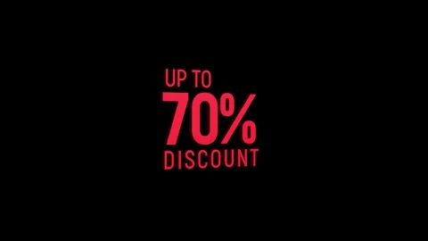 Up to 70% discount 3D text looped animation word on super discount offer Stock Footage 313665813