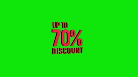 Up to 70% discount 3D text looped animation word on super discount offer Stock Footage 313665826
