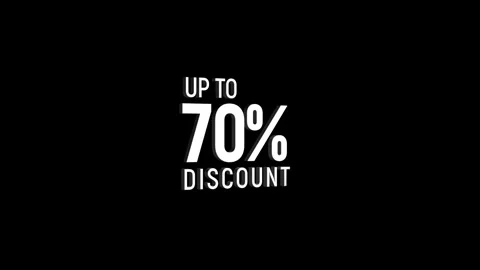 Up to 70% discount 3D text looped animation word on super discount offer Stock Footage 313665851
