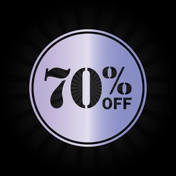 70% Off Discount Badge Stock-Illustration