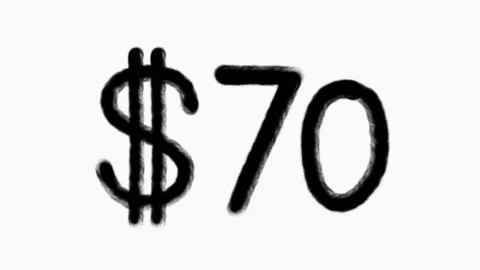 70 Dollar Hand Drawn Animation For Finance Currency Money Business Concept Stock Footage 306853601