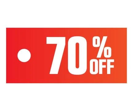 70 Percent OFF E-commerce Discount Offer Design Vector Illustration Stock Illustration