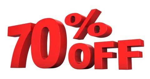 70 Percent Off Stock Illustration