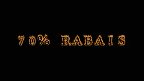 70% rabais fire text effect black background Stock Footage 136566005