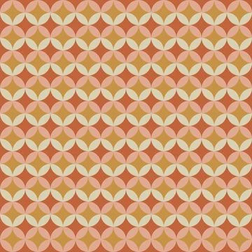 70 s seamless pattern. Retro geometric seamless background in seventies style Stock Illustration