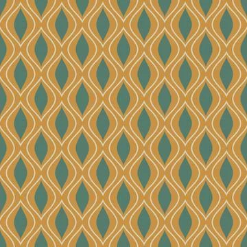 70 s seamless pattern. Retro flower geometric seamless background in seventie Stock Illustration
