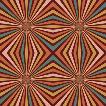 70 s seamless pattern. Retro colorful geometric seamless background in sevent Stock Illustration