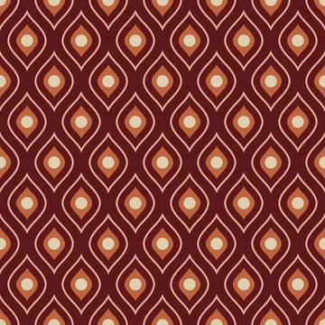 70 s seamless pattern. Retro geometric seamless background in seventies style Stock Illustration