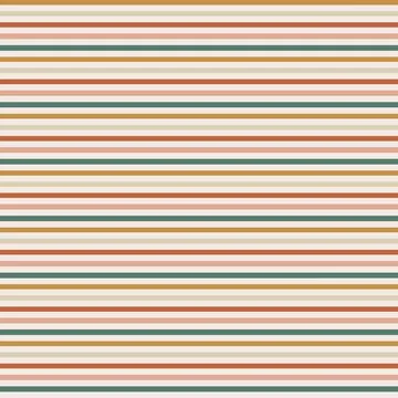 70 s seamless pattern. Retro colorful line geometric seamless background in s Stock Illustration