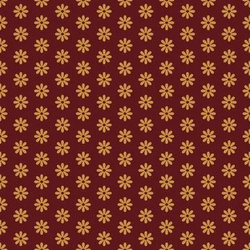 70 s seamless pattern. Retro flower geometric seamless background in seventie Stock Illustration