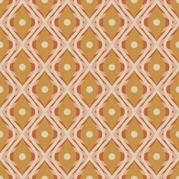 70 s seamless pattern. Retro geometric seamless background in seventies style Stock Illustration