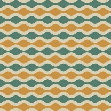 70 s seamless pattern. Retro geometric seamless background in seventies style Stock Illustration